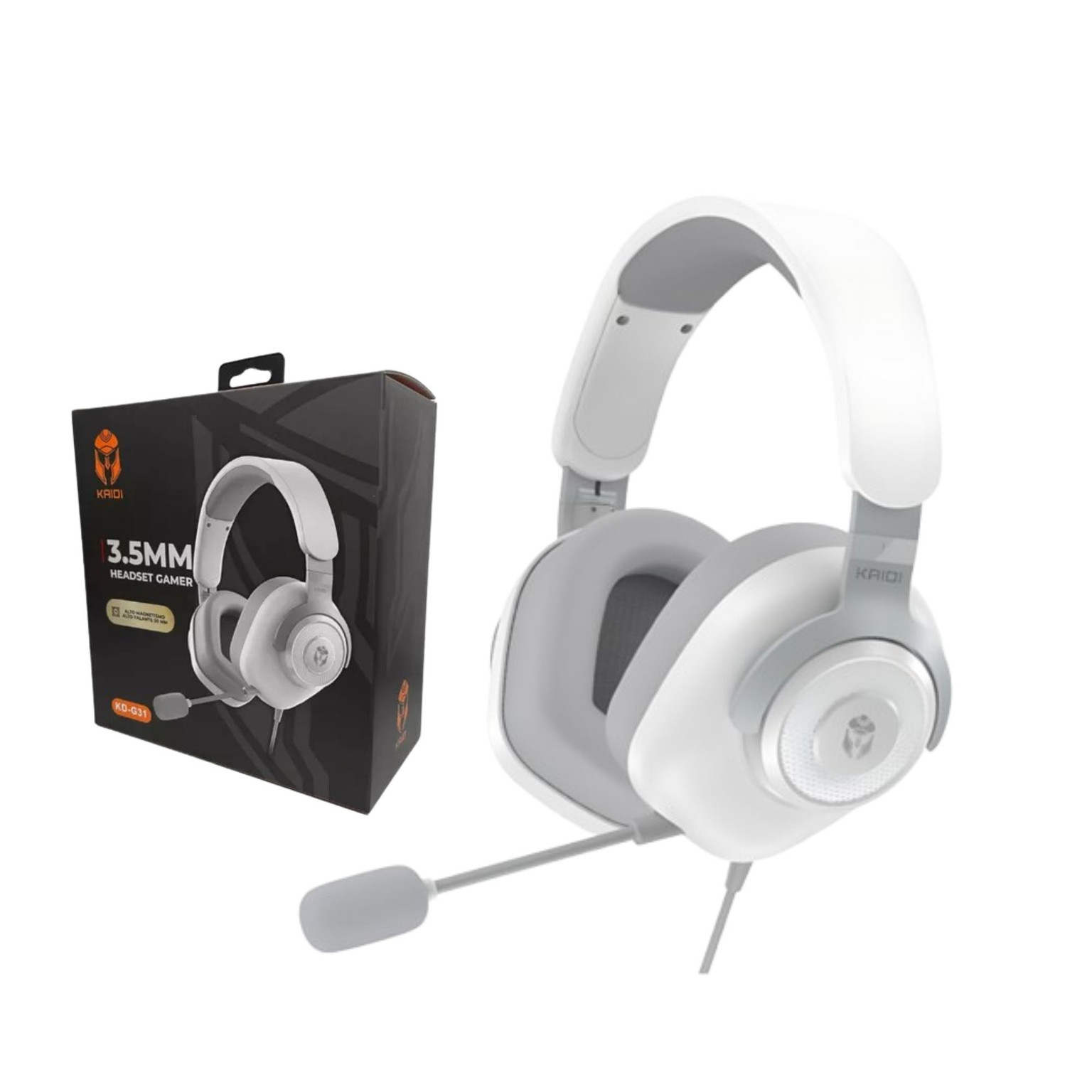 Headset Gamer Kaidi Branco P2