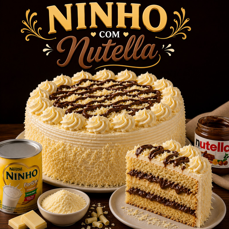 BOLO NINHO COM NUTELLA