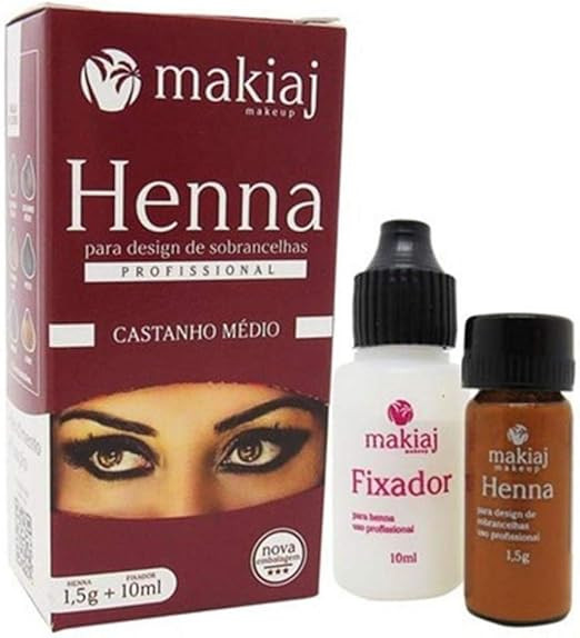 HENNA MAKIAJ CASTANHO MEDIO 1,5G 10ML