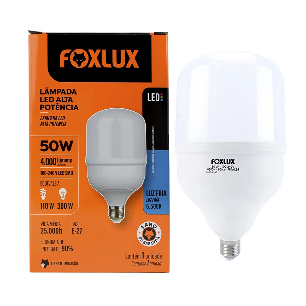 LAMPADA LED FOXLUX 50W BIVOLT
