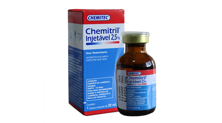 Chemitril injetável 2,5% 20mL
