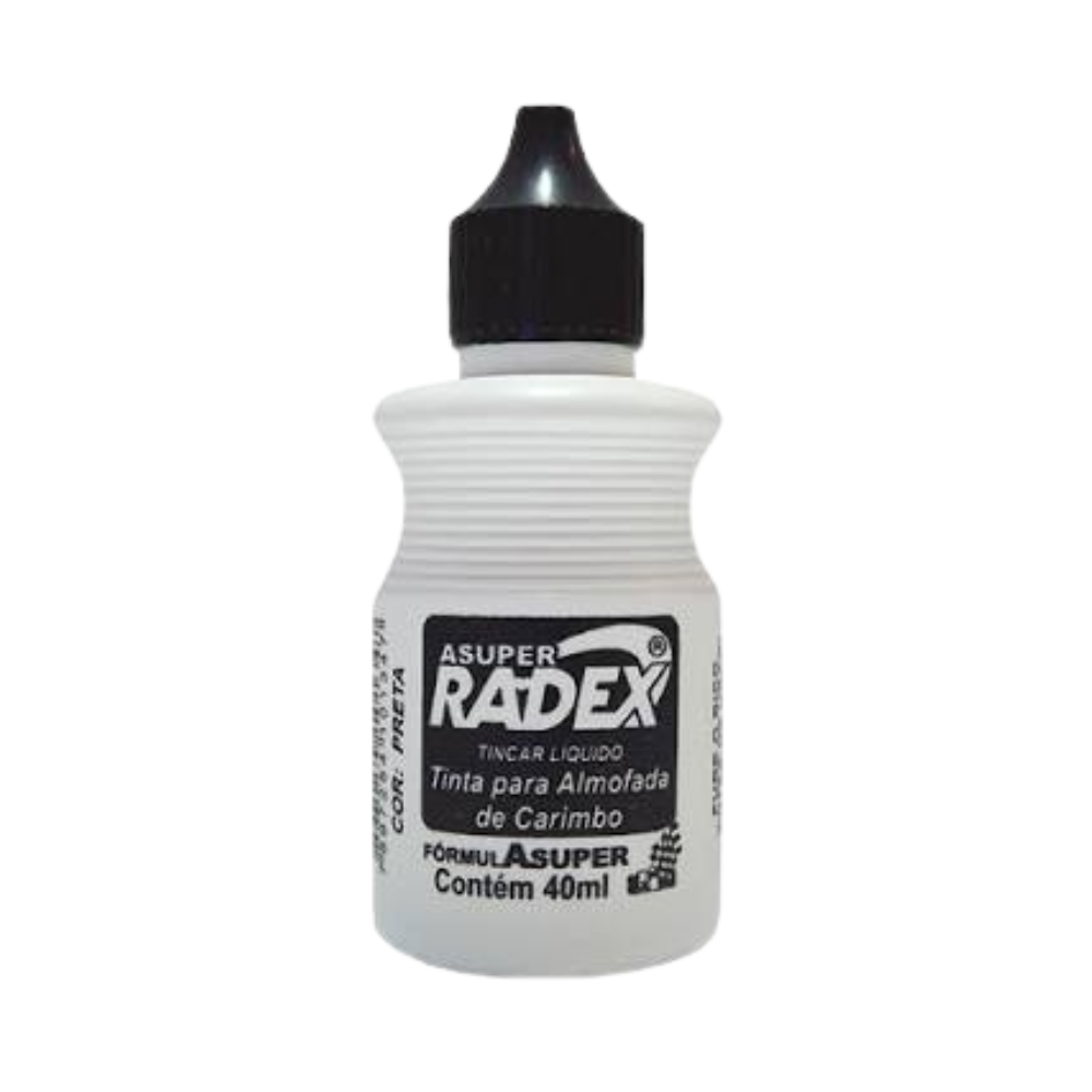 TINTA CARIMBO RADEX 40ML PRETA