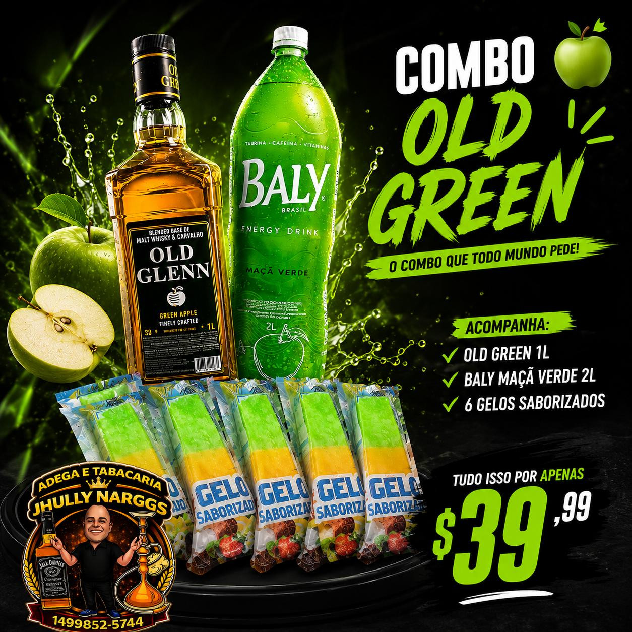 COMBO OUD GREEN MAÇA VERDE