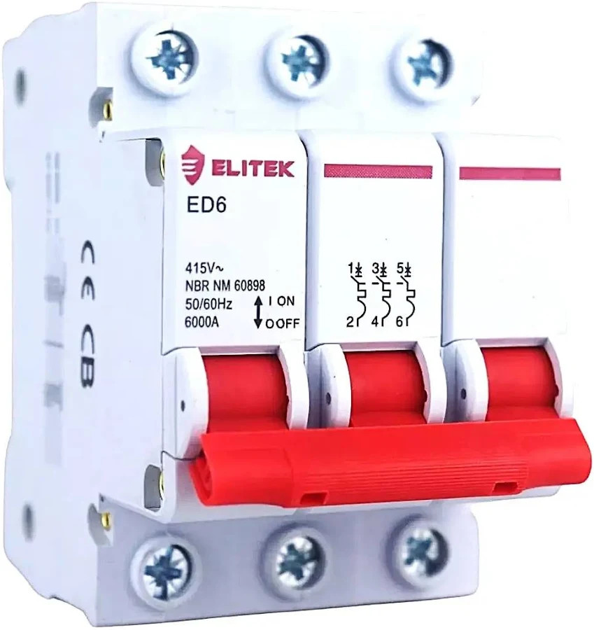 Disjuntor Tripolar DIN 32A Elitek