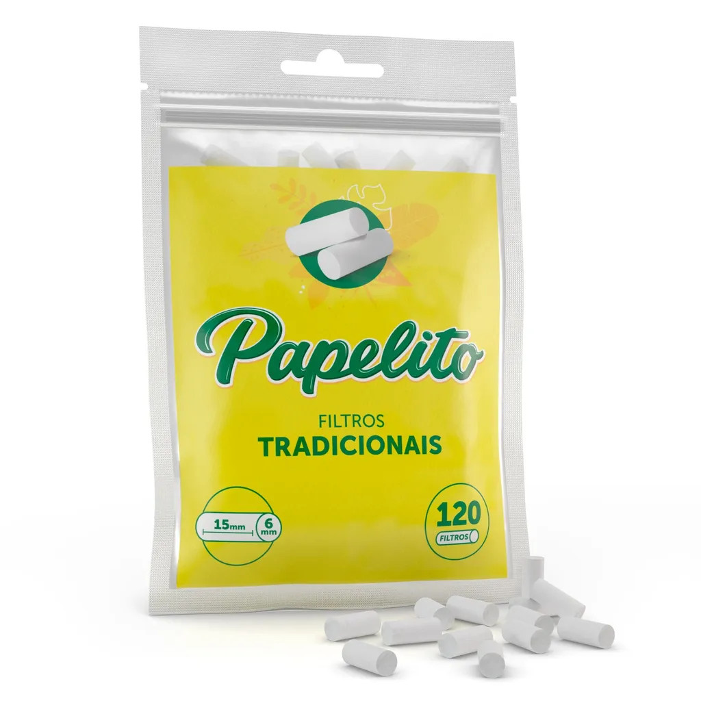 filtro papelitos tradicionais longo  pacote com 120 unidades
