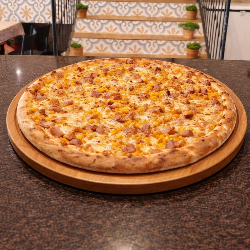 PIZZA AMERICANA COM MILHO