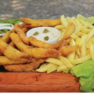 PORCAO  FILE DE TILAPIA C/FRITAS