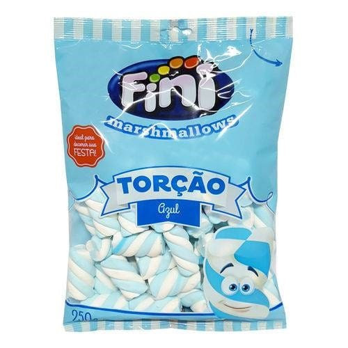 Marshmallows Fini Torção Azul Pacote 250g