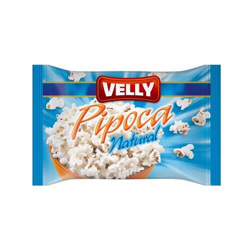 Pipoca para Microondas Velly Natural Embalagem 90g