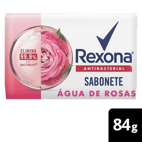 Sabonete Antibacterial Pele Protegida e Suave Água de Rosas Rexona 84g