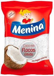 MENINA FLOCOS DE COCO UMIDO ADOCADO 100G