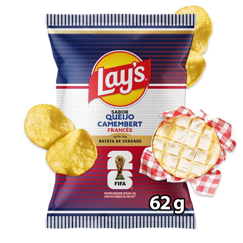 BATATA LAYS QUEIJO CAMEMBERT FRANCÊS 62GR 