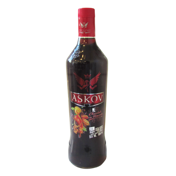 VODKA ASKOV 900ML CHOC. C/PIMENTA