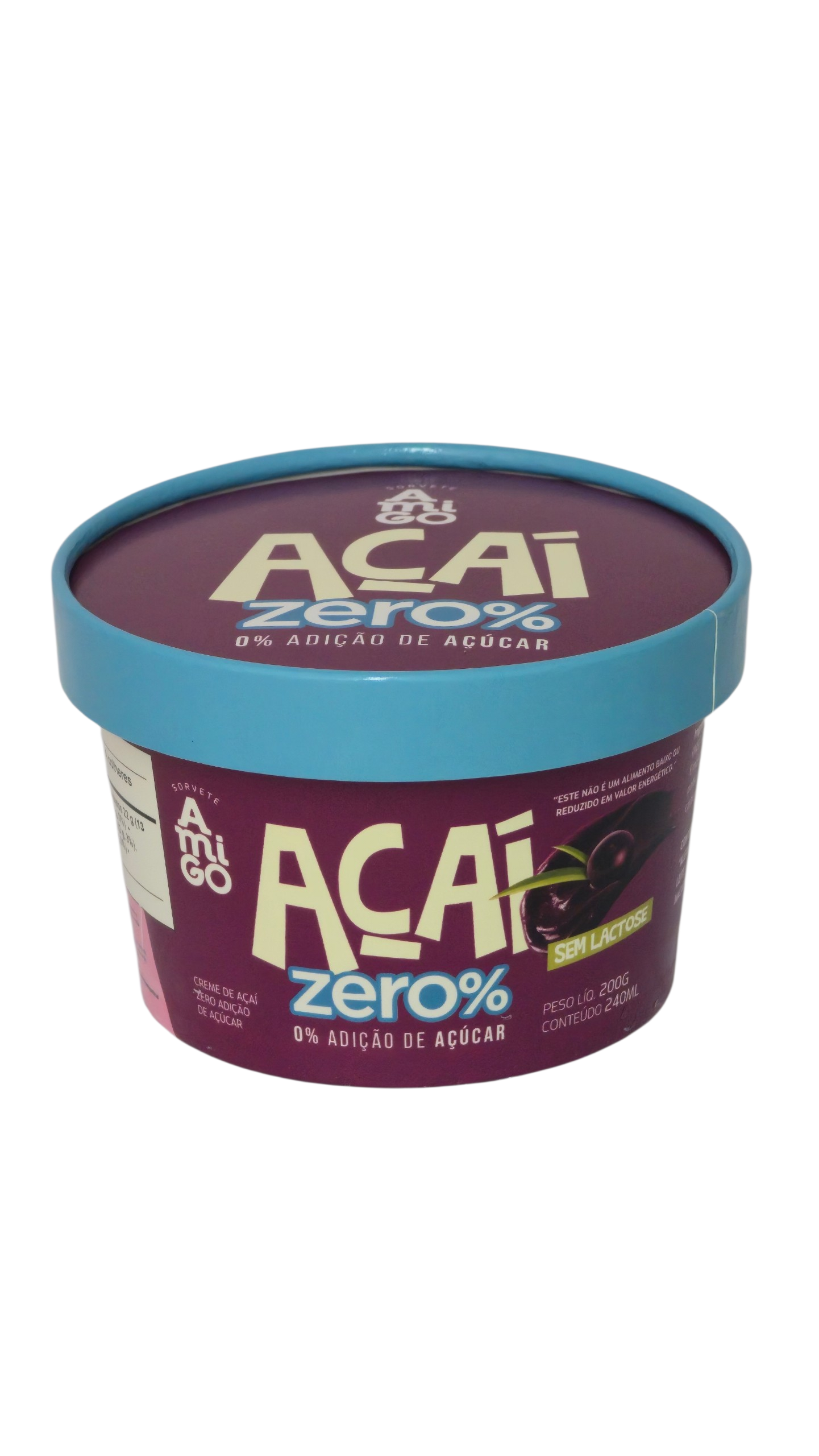 POTE DE AÇAI ZERO AÇUCAR - 240 ML