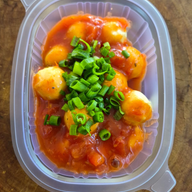 NHOQUE DE BATATA C/ MOLHO AO SUGO (VEGANO, VEGETARIANO) 350 GRAMAS Congelado.