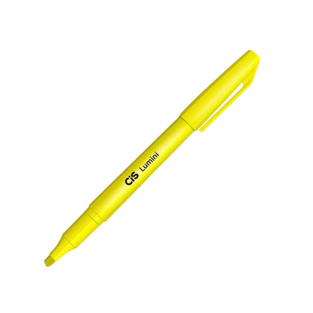 CANETA MARCA TEXTO CIS LUMINI AMARELA
