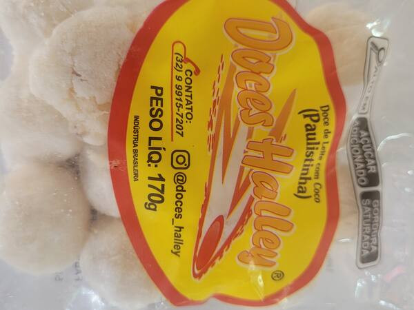 Doce de leite com coco( paulistinha) halley 170g