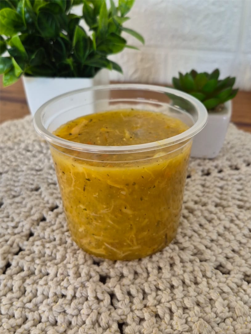 CALDO MANDIOCA COM FRANGO (FIT) 380 ML Congelado.