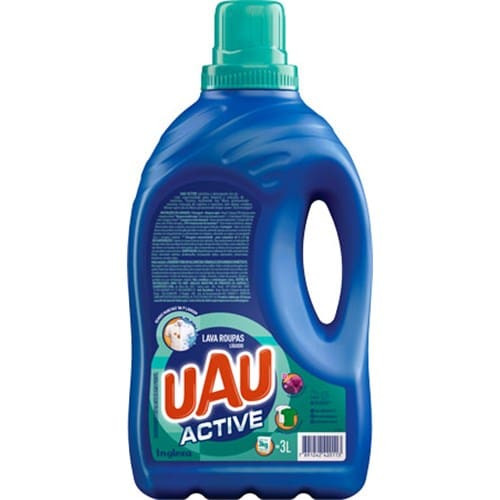 Lava-Roupas Brancas e Coloridas Active Frasco Uau 3l