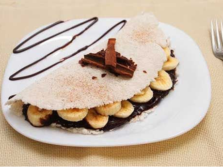 Tapioca de Chocolate com Banana