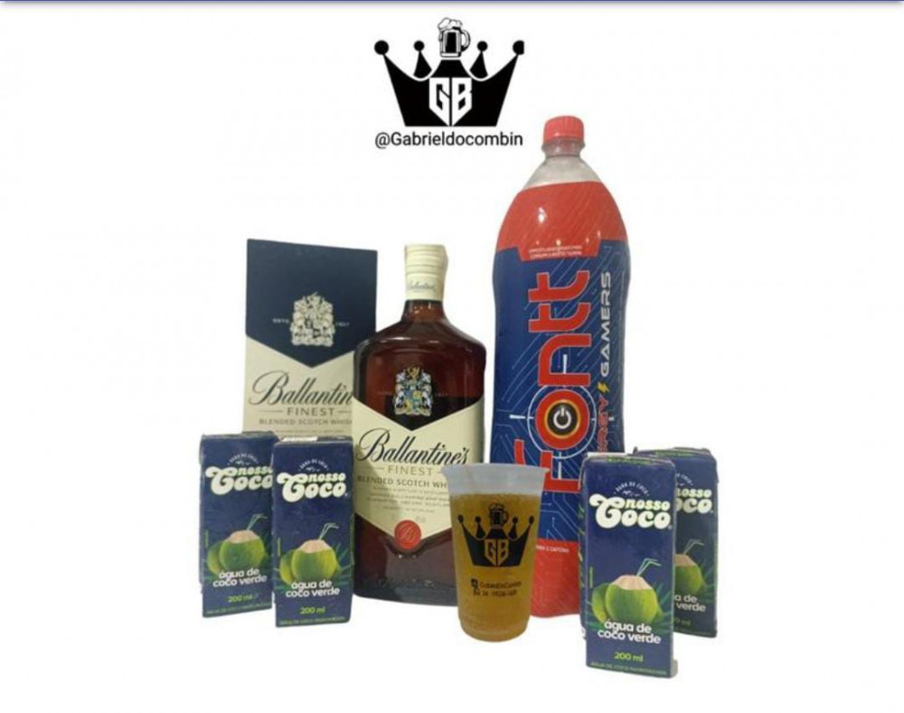 Combo Ballantines 1L 6 gelos 