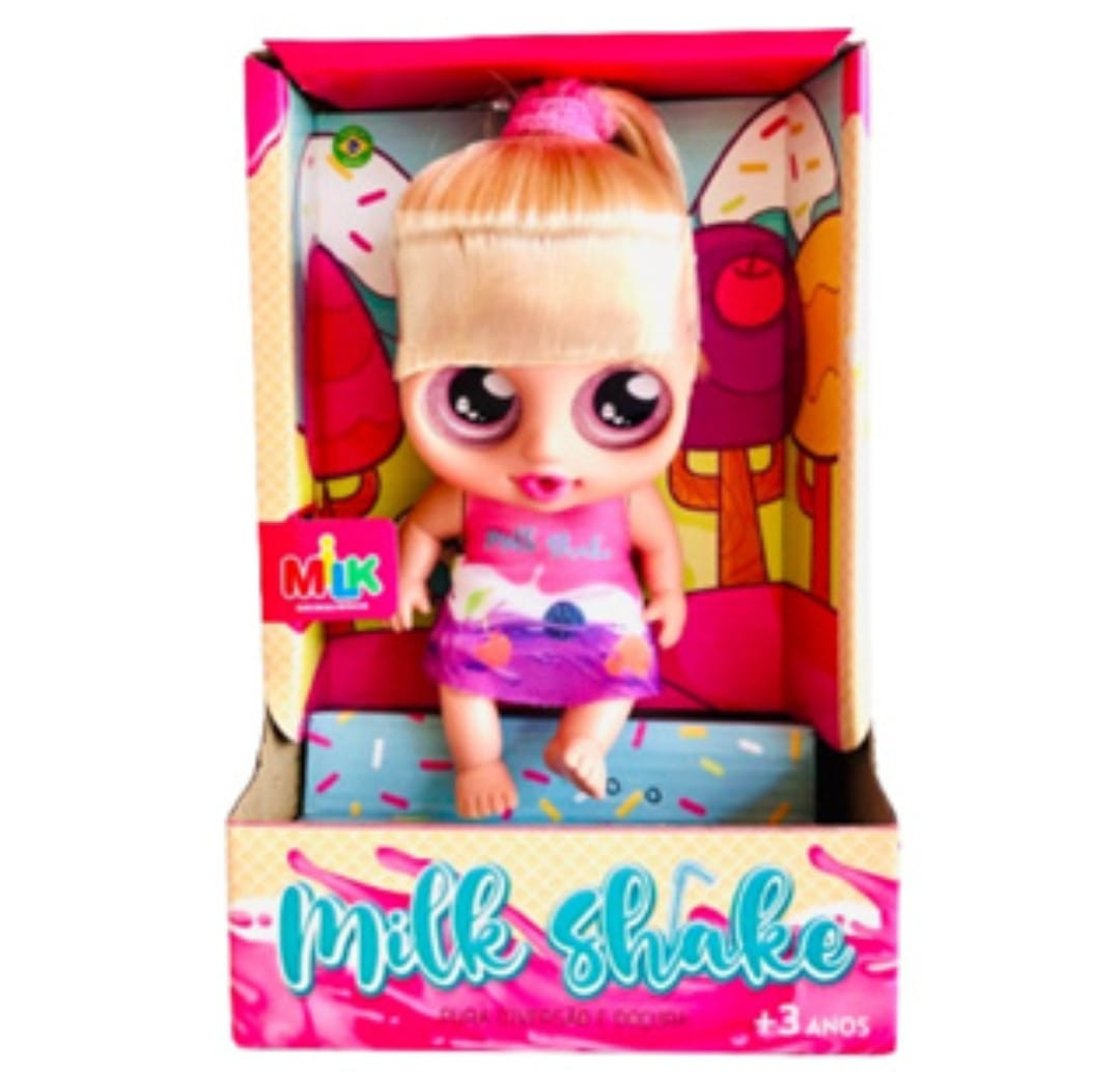 BRINQUEDO BONECA MILK SHAKE CORES 23CM 