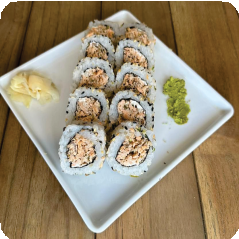 Uramaki Cru com Pate de Salmao