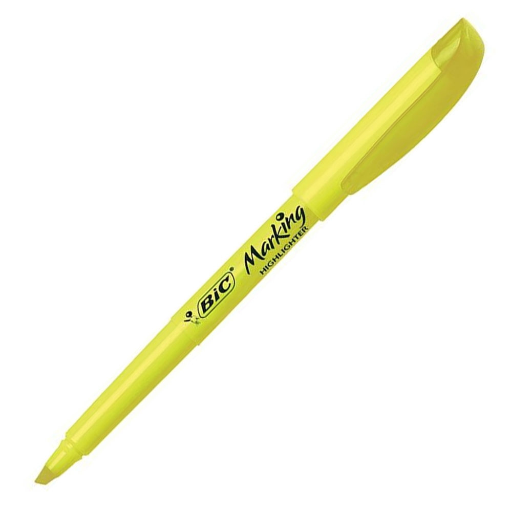 CANETA MARCA TEXTO BIC MARKING AMARELA