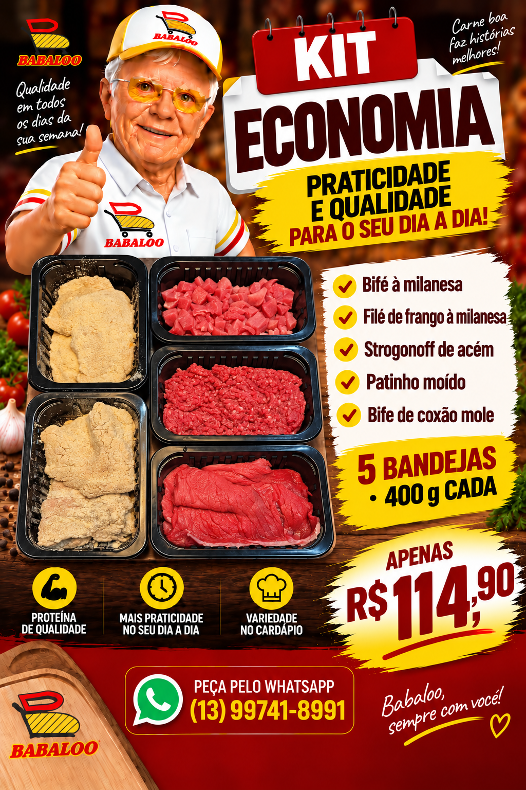 Kit Economia- 5 Bandejas de 400g cada