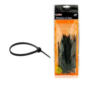 ABRAÇADEIRA FOX LUX NYLON PRETA 200X2,5MM C/100UN