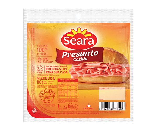 PRESUNTO COZIDO SEARA FATIADO 180G