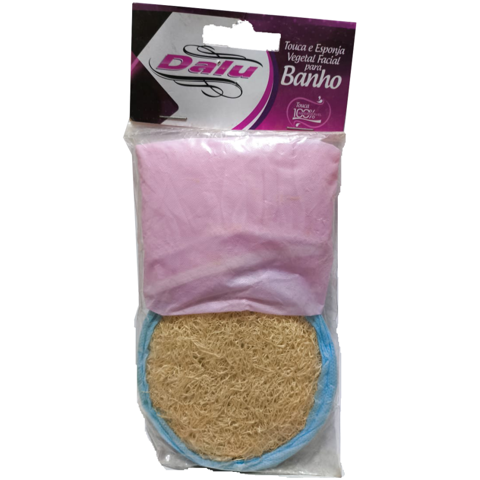 TOUCA P/ BANHO DALU C/ ESPONJA VEGETAL FACIAL