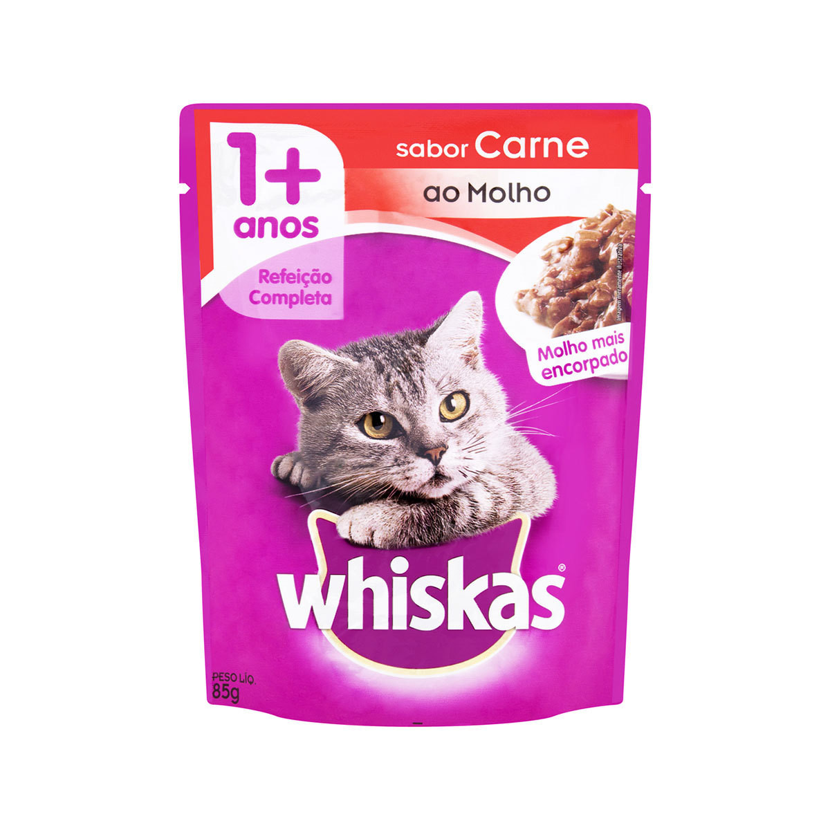 racao Whiskas carne 85g 