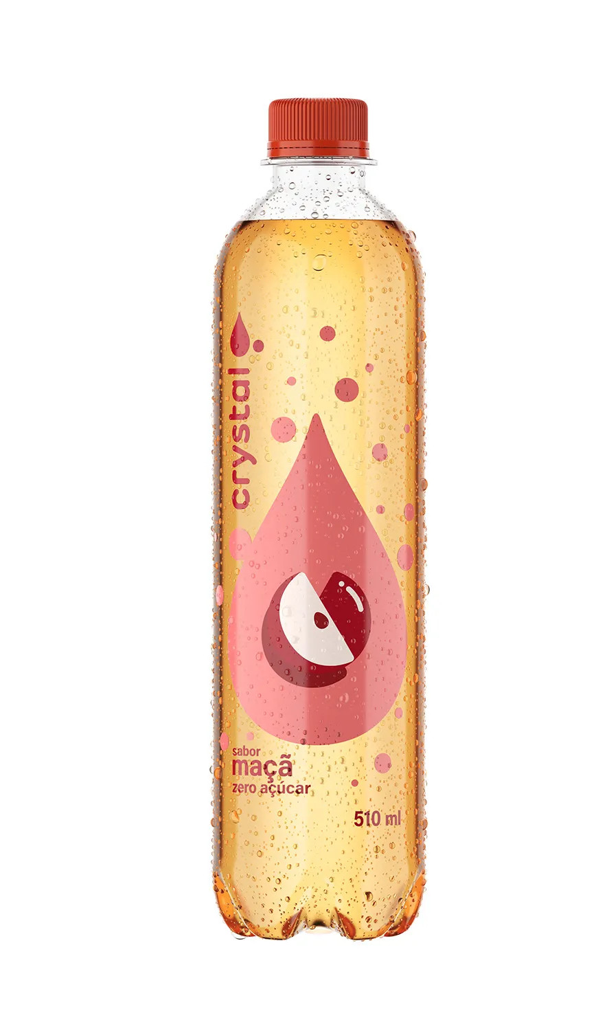 Agua Saborizada Crystal maça 500ml