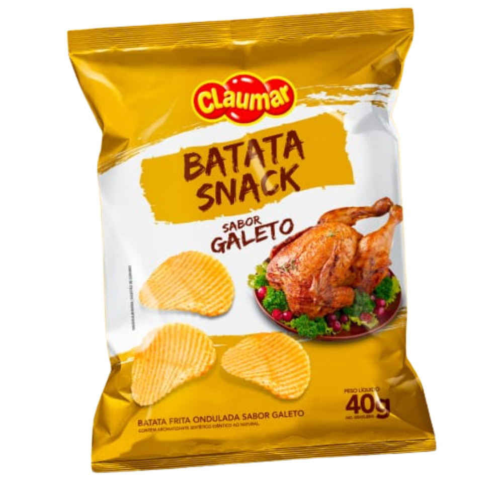 BATATA OND CLAUMAR SNACK GALETO 40G