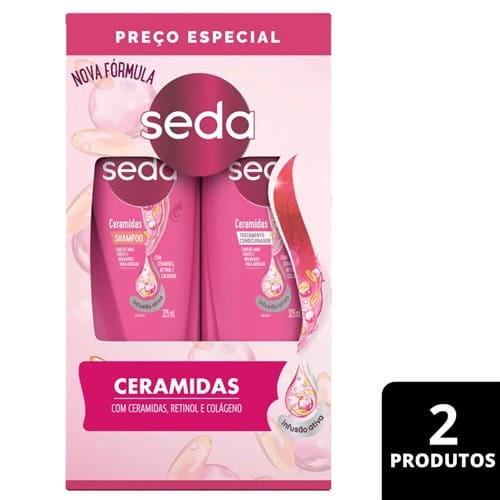 Kit de Shampoo 325ml + Condicionador Ceramidas 325ml Seda