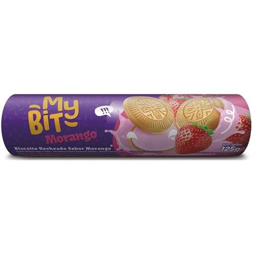 Biscoito Recheado Morango My Bit 125g