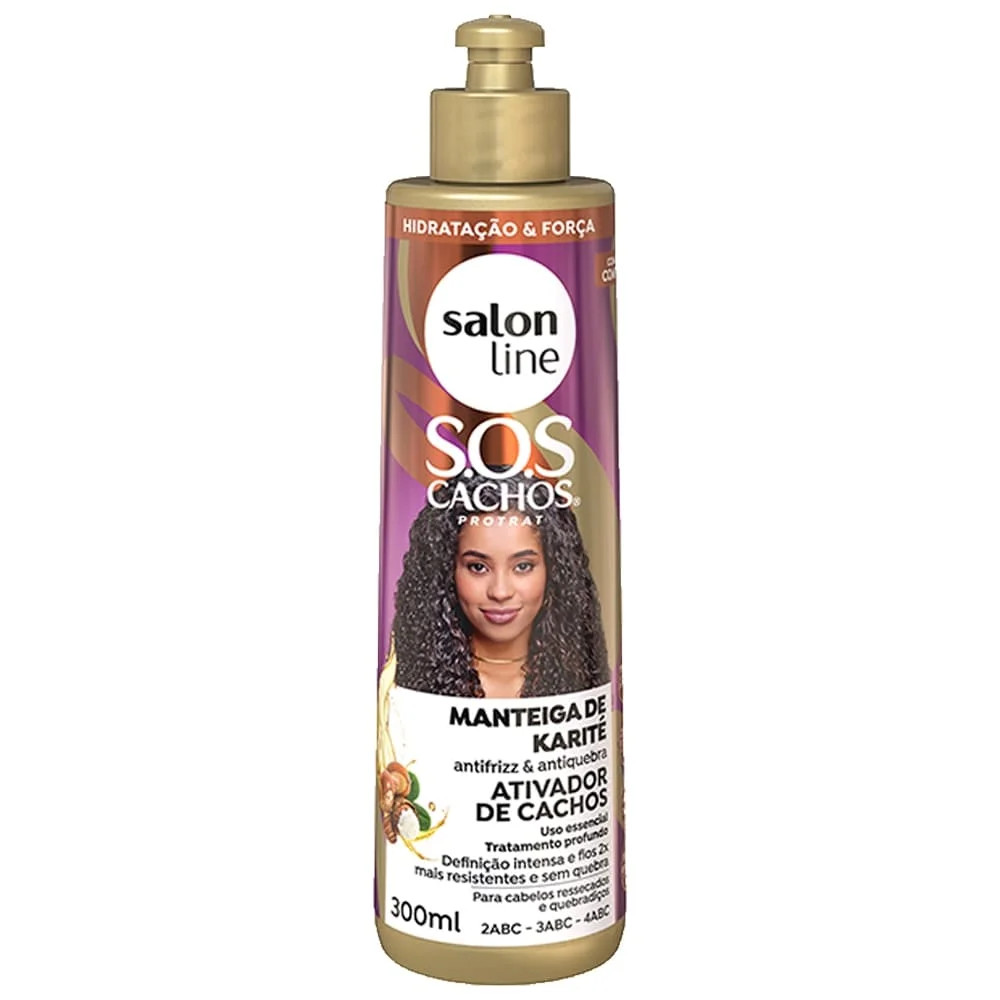 CREME ATIVADOR DE CACHOS SALON LINE 300ML MANTEIGA DE KARITÉ