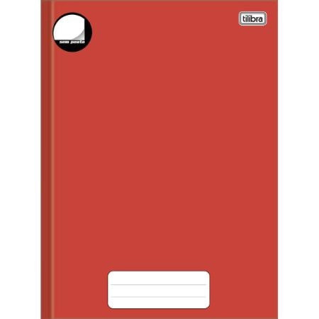 CADERNO COSTURADO S/ PAUTA 80FLS VERMELHO TILIBRA