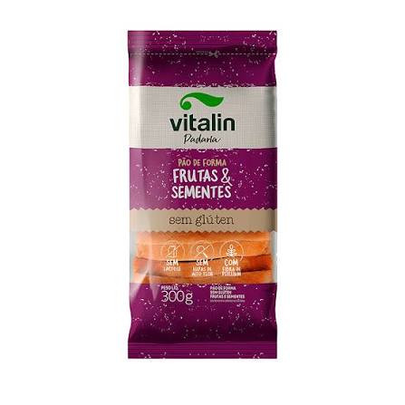 Pao Forma S/Gluten C/Frutas Sement Vitalin 300g 
