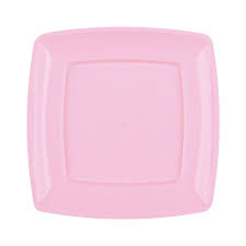 PRATO ACRILICO 15CM ROSA CLARO
