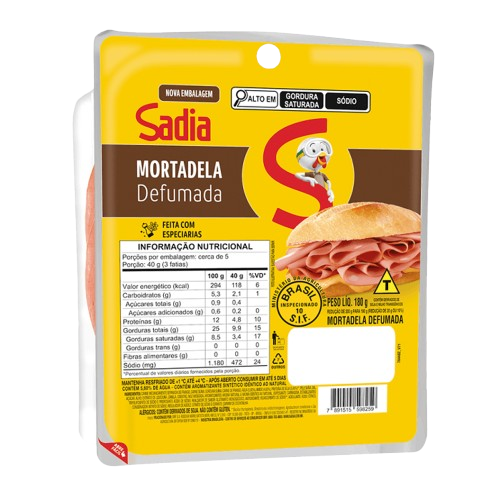 Mortadela Defumada Sadia 180g