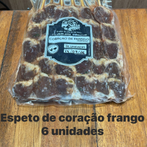 ESPETINHO DE CORACAO DE FRANGO 6 UND
