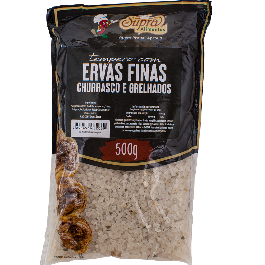 Sal Grosso - Temperado com Ervas Finas 500kg 