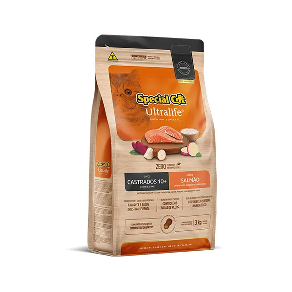 Special Cat Ultralife Gato Castrado Salmão 10+ 3kg