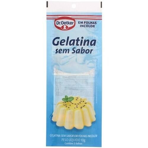 Gelatina Dr Oetker Folha Incolor Embalagem 10g