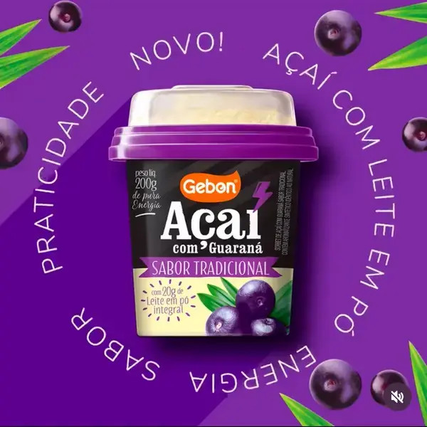ACAI DE PODTE C/ LEITE EM PO TRADICIONAL