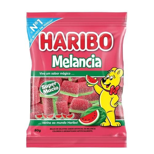 BALA DE GELATINA HARIBO MELANCIA 80G