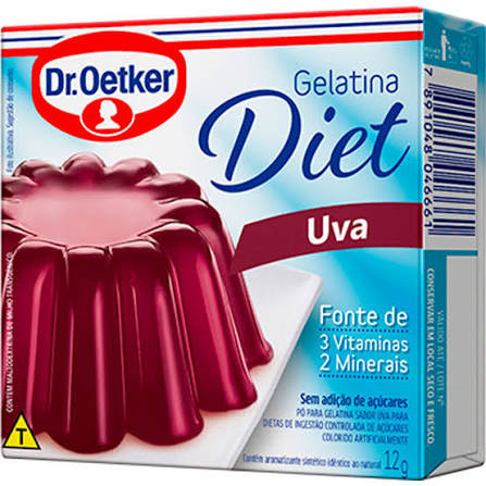 Gelatina Diet Uva 12gr Dr Oetker