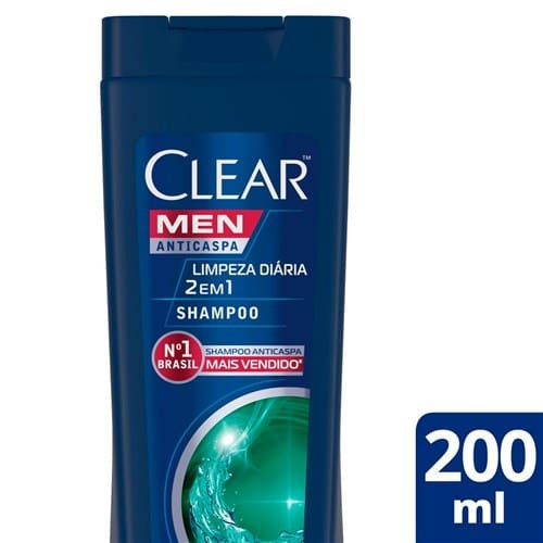 Shampoo Anticaspa Limpeza Diária 2 em 1 Clear 200ml